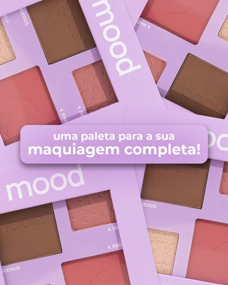 Paleta Blush Contorno e Iluminador Mood Ruby Rose